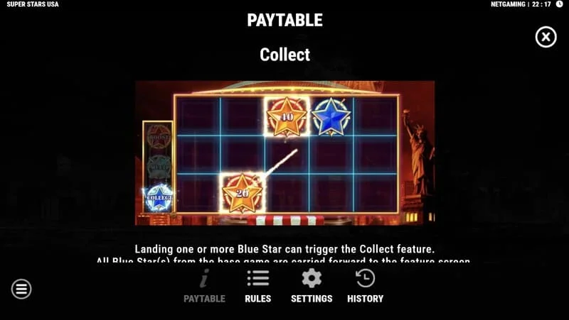Super Stars USA – Collect-toiminnon laukeaminen